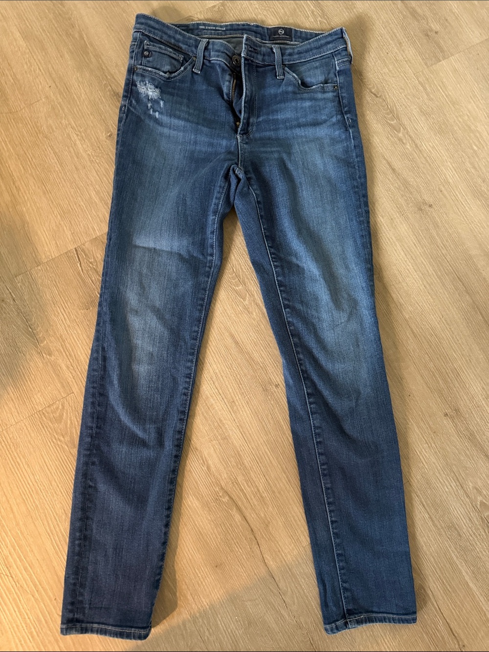 Ag Adriano Goldschmied Indigo Straight Leg Jeans